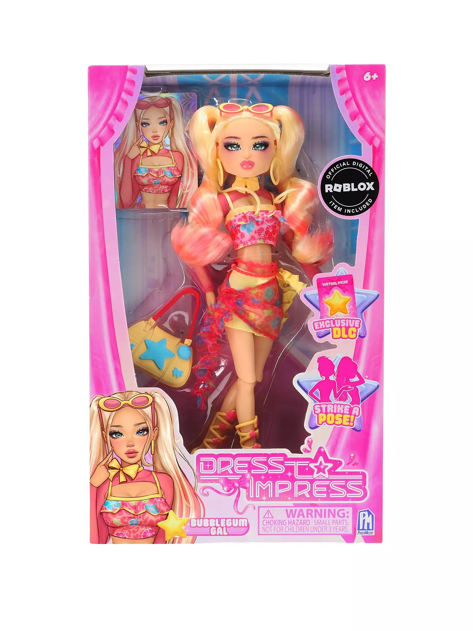 DRESS TO IMPRESS FD4104 BUBBLEGUM GAL FASHION DOLL