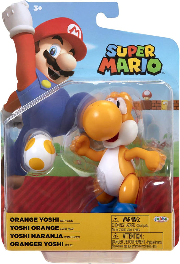 SUPER MARIO 40730 ORANGE YOSHI ARTICULATED FIGURE