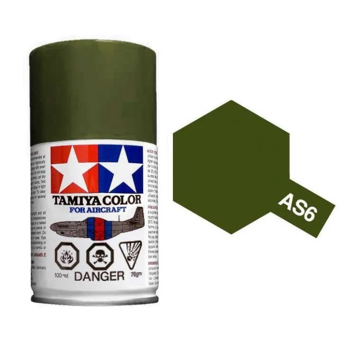 TAMIYA AS-6 OLIVE DRAB USAF SPRAY CAN