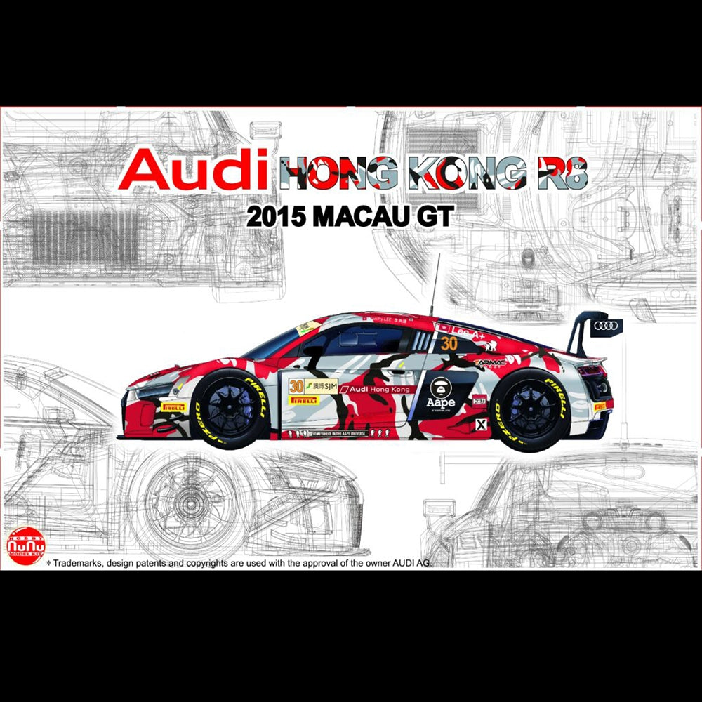 NuNu 24028 Audi R8 Lms Gt3 Gp Macau 2015 Fia-Gt  1/24
