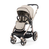 Oyster 3 Ultimate Travel System In Creme Brulee on NEW Champagne Chassis