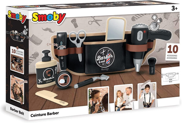 SMOBY 320152 BARBERS TOOL BELT WITH 10 ACCESSORIES