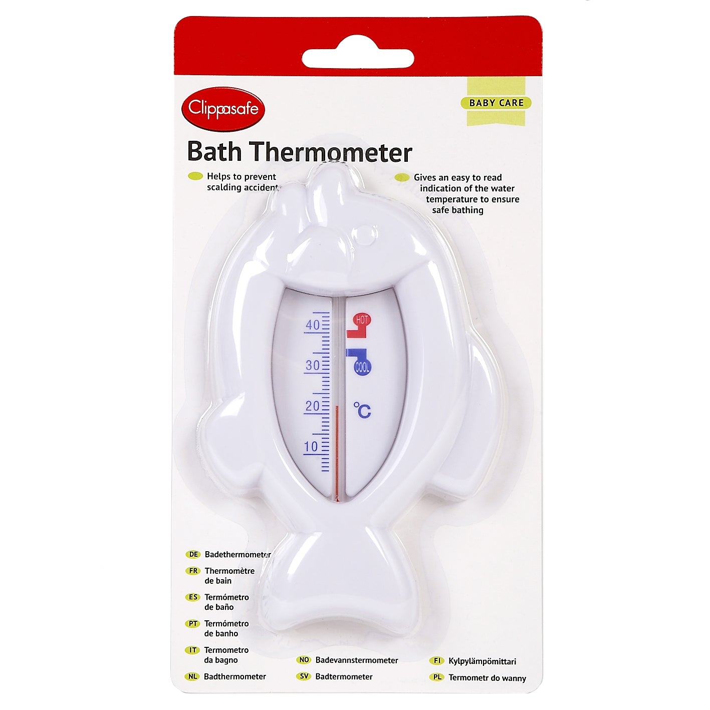 Clippasafe Bath Thermometer-Fish Shaped