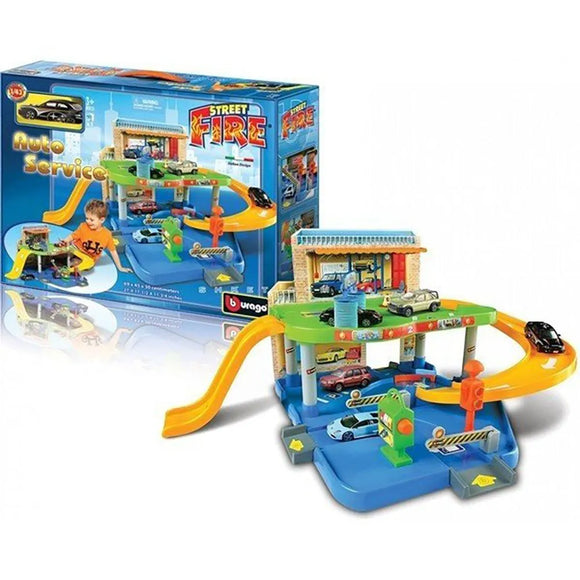 BURAGO 18-30039 FIRE STREET AUTO SERVICE GARAGE PLAYSET