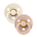 BIBS DUMMIES 130253 SIZE 3 COLOUR NATURAL RUBBER ROUND IVORY/BLUSH