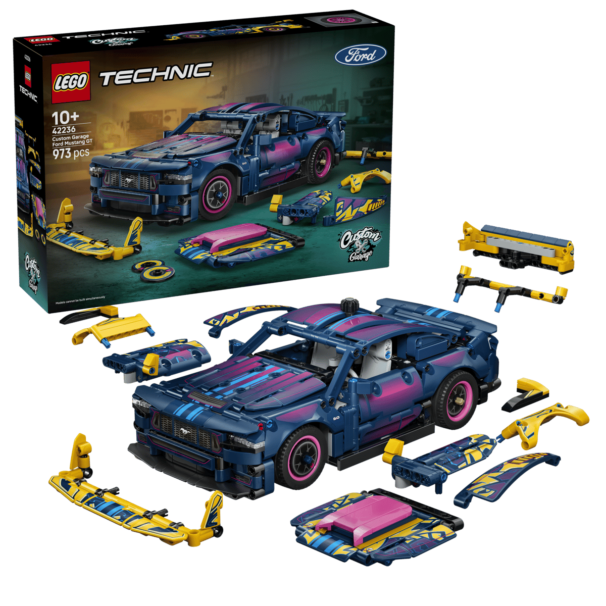 LEGO 42236 TECHNIC CUSTOM GARAGE FORD MUSTANG GT CAR