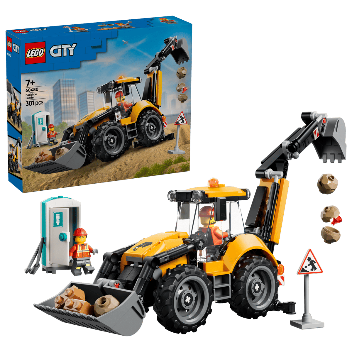 LEGO CITY 60480 YELLOW BACKHOE LOADER