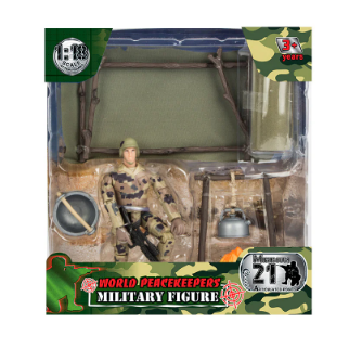 WORLD PEACEKEEPERS 77012 ACTION FIGURE WITH CAMP FIRE