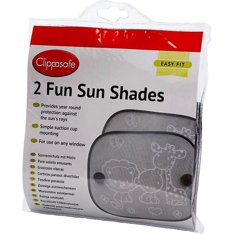 Clippasafe Car Sun Shades pack of 2