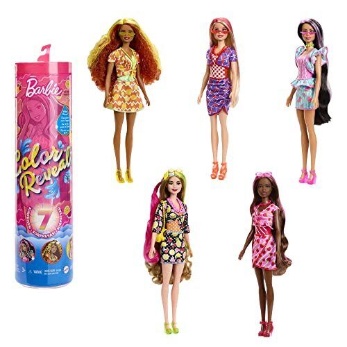 BARBIE HJX49 COLOUR REVEAL FRUIT SCENTED DOLL (ONE RANDOM DOLL)