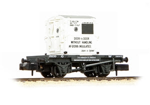 GRAHAM FARISH 377-327B Conflat Wagon GWR Grey with AF Container GWR White  N GAUGE