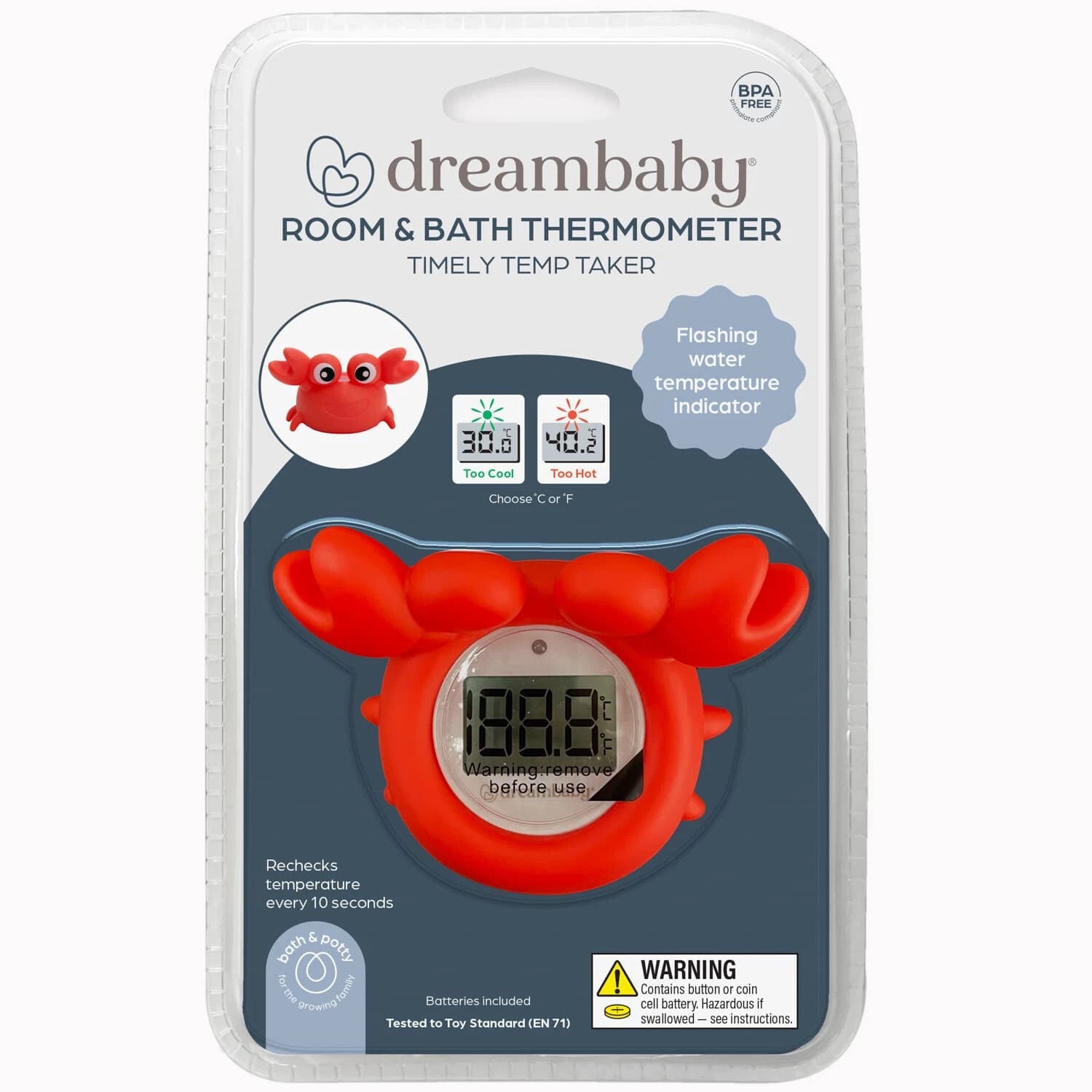 Dreambaby Crab Bath & Room Thermometer