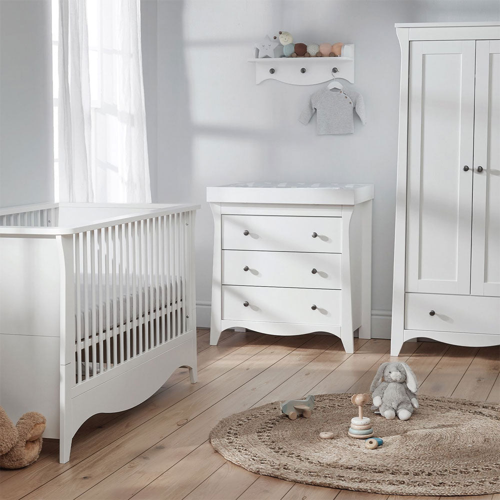 Cuddle Co Clara 3 Piece Room Set White