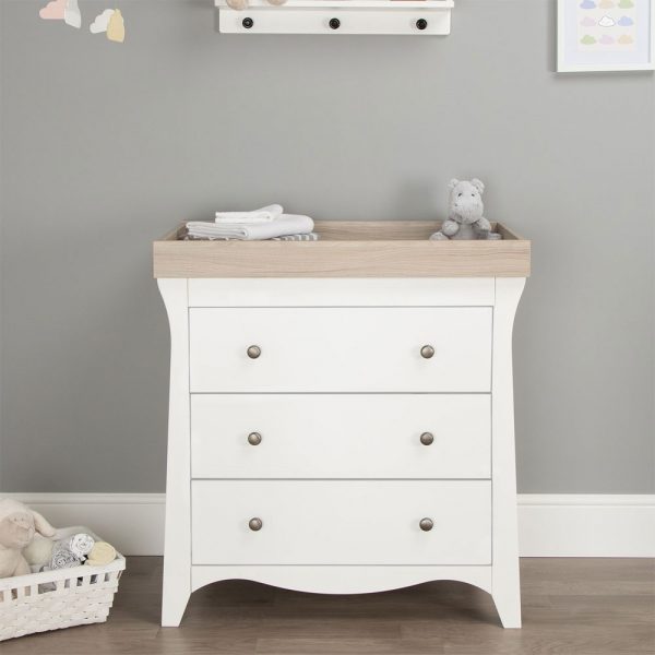 Cuddle Co Clara 2 Piece Room Set White/Ash