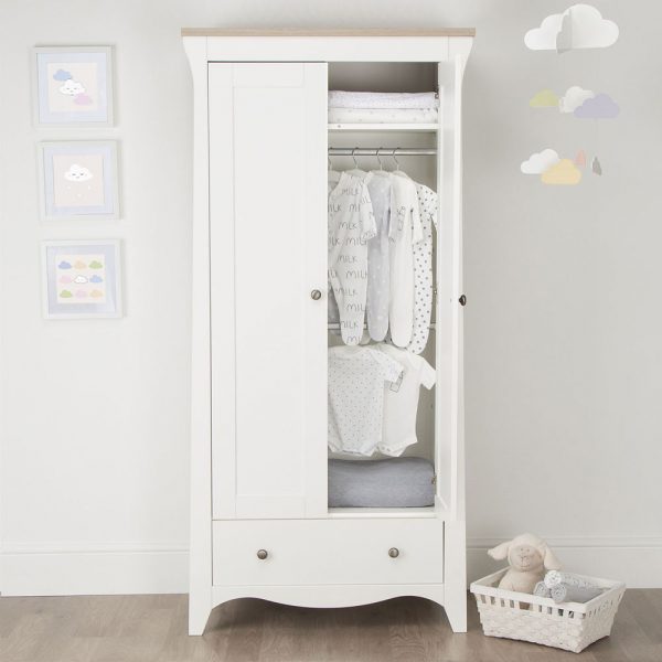 Cuddle Co Clara 3 Piece Room Set White/Ash