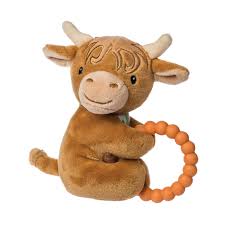 MARY MEYER BABY HETTY HIGHLAND COW TEETHER RATTLE