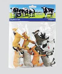 PETERKIN 2104721039 FARM ANIMAL WORLD 8 PIECE SET