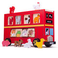 BIGJIGS BB692 WOODEN RED BUS SORTER