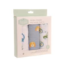 ZIGGLE BLUES MUSLINS 3 PCK