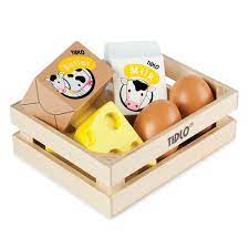 BIGJIGS TO103 WOODEN EGGS AND DAIRY