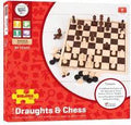 BIGJIGS BJ789 WOODEN DRAUGHTS AND CHESS SET