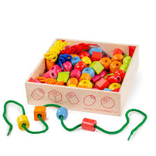 BIGJIGS BJ662 WOODEN LACING BEADS