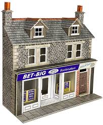 METCALFE PO307 00/H0 SCALE  STONE LOW RELIEF TERRACED SHOP FRONTS