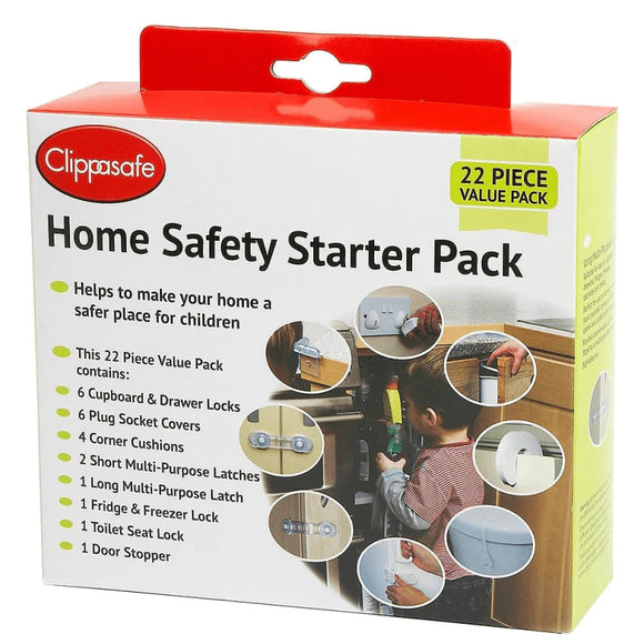 Clippasafe Home Safety Starter Pack (22 Pieces), White