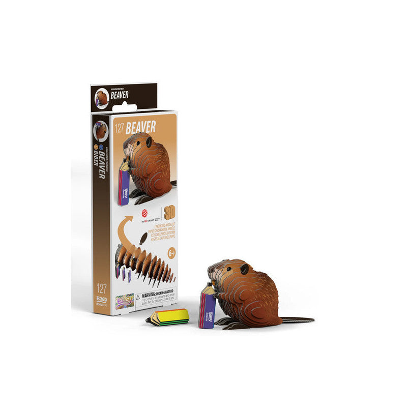 EUGY D5095 BEAVER 3D CARDBOARD MODEL KIT