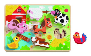 TOOKY TH636 WOODEN CHUNKY PUZZLE - FARM