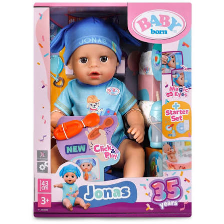 BABY BORN 840078 JONAS 43CM CLICK & PLAY DOLL