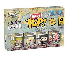 FUNKO BITTY POP! ONE PIECE 4 PACK USOPP, KAYA, KURO, BUGGY THE CLOWN LIMITED CHASE EDITION MINI FIGURES