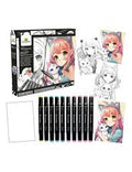 MANGA L LAYOUT AND MARKERS KEMONOMIMI COLOURING KIT