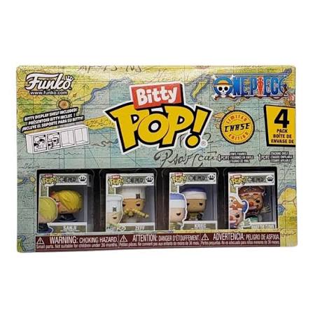 FUNKO BITTY POP! ONE PIECE 4 PACK BUGGY THE CLOWN, KRIEG, JEFF, SANJI LIMITED CHASE EDITION MINI FIGURES