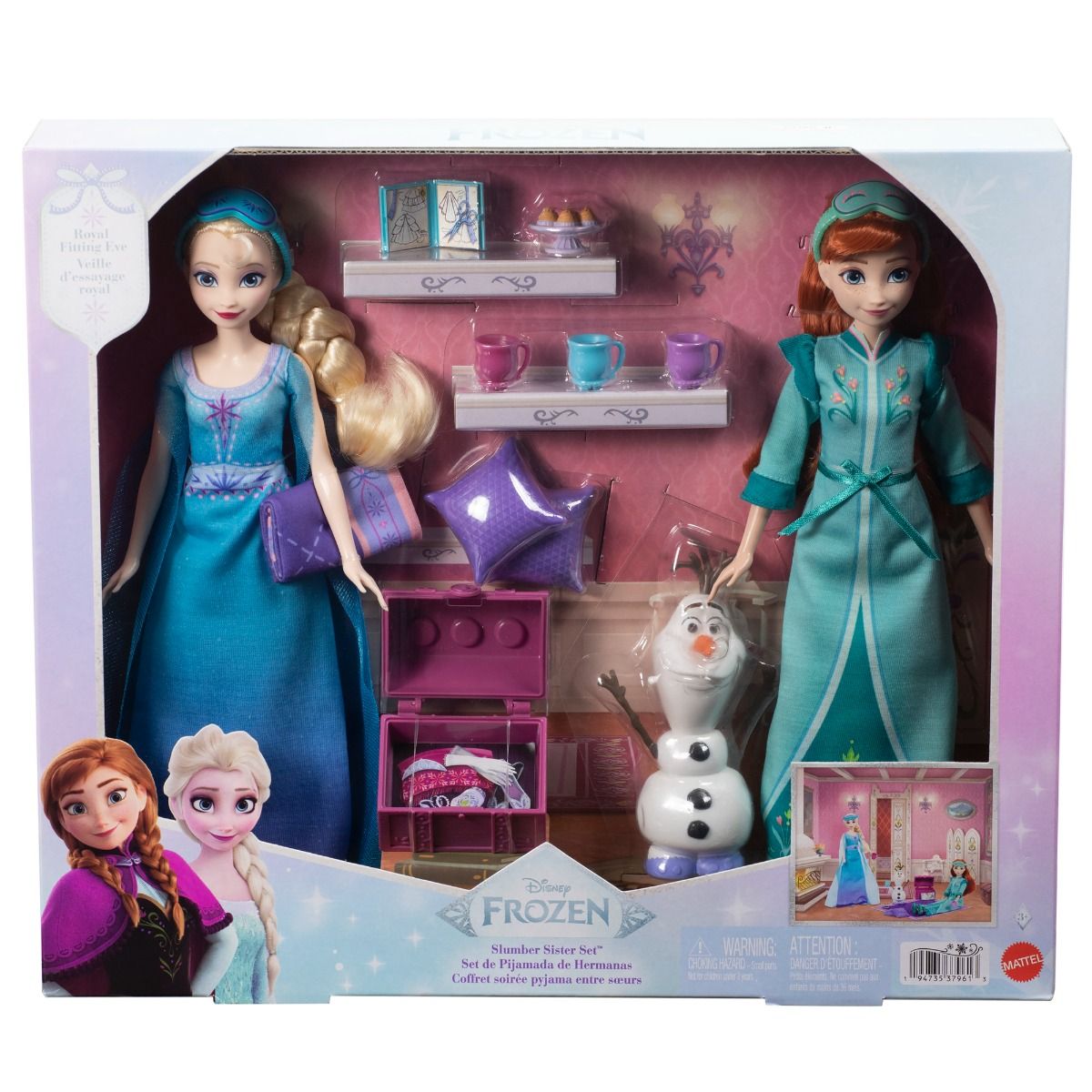 DISNEY FROZEN JML08 SLUMBER SISTER DOLL SET 2 PACK