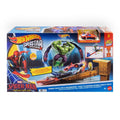 HOT WHEELS JMR29 SUPERSTAR SPEEDERS SPIDER-MAN & HULK SMASHDOWN PLAYSET