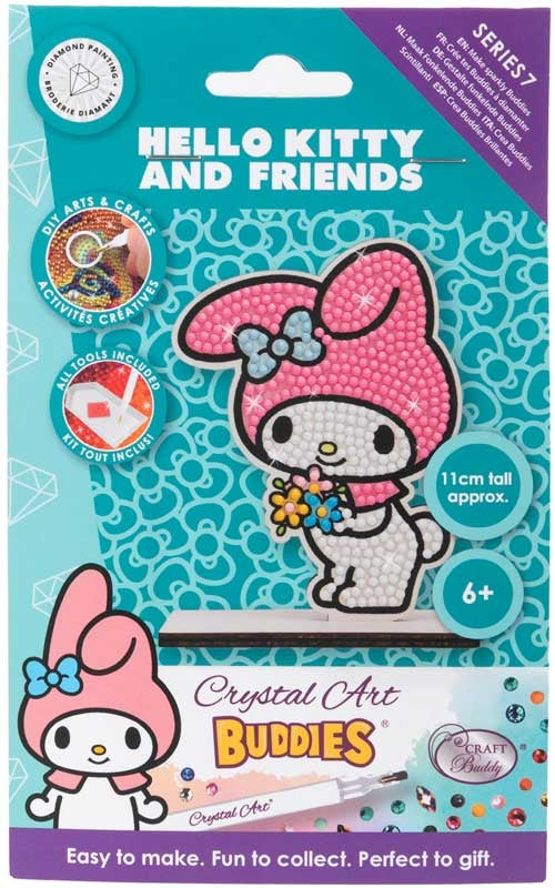CRAFT BUDDY CAFGR-33HKU091 HELLO KITTY MY MELODY CRYSTAL ART BUDDIES