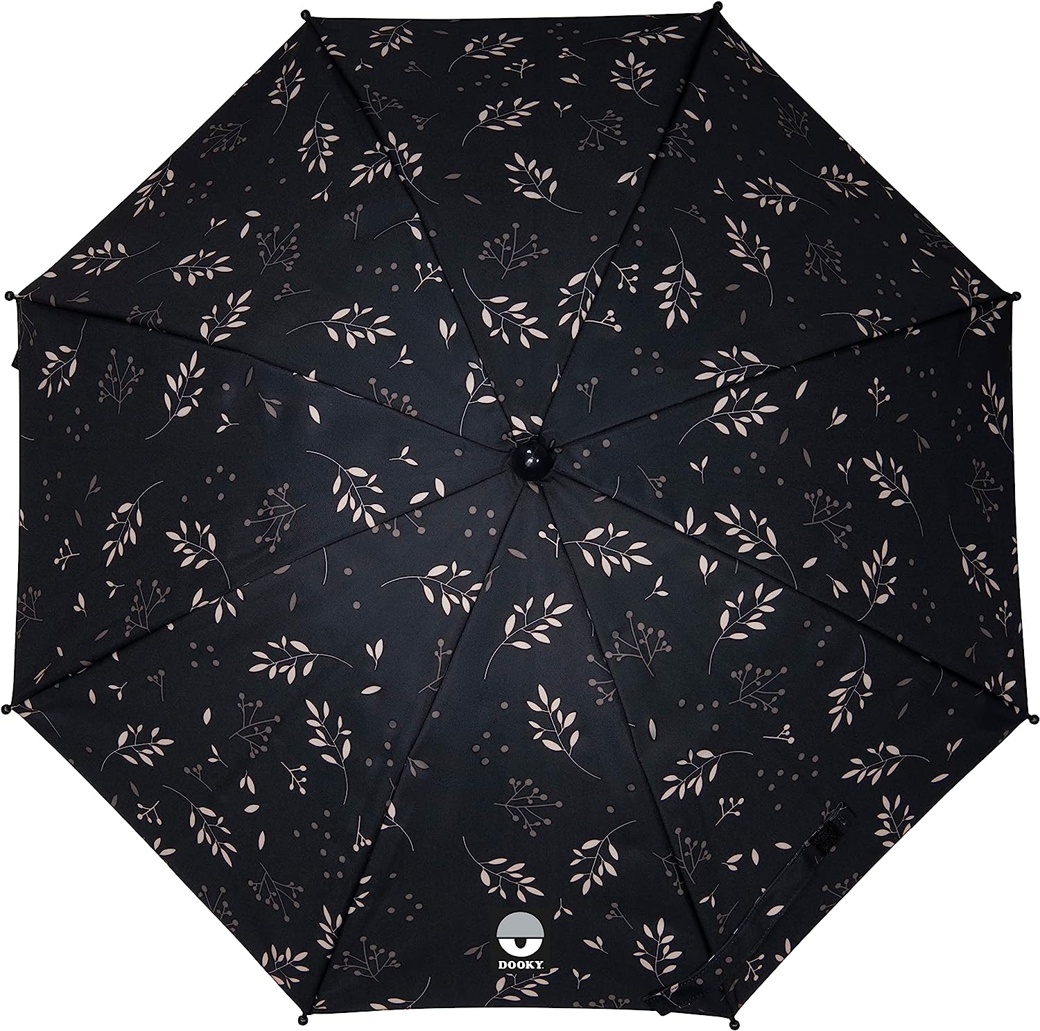 Dooky Stroller Parasol in Romantic Leaves Black