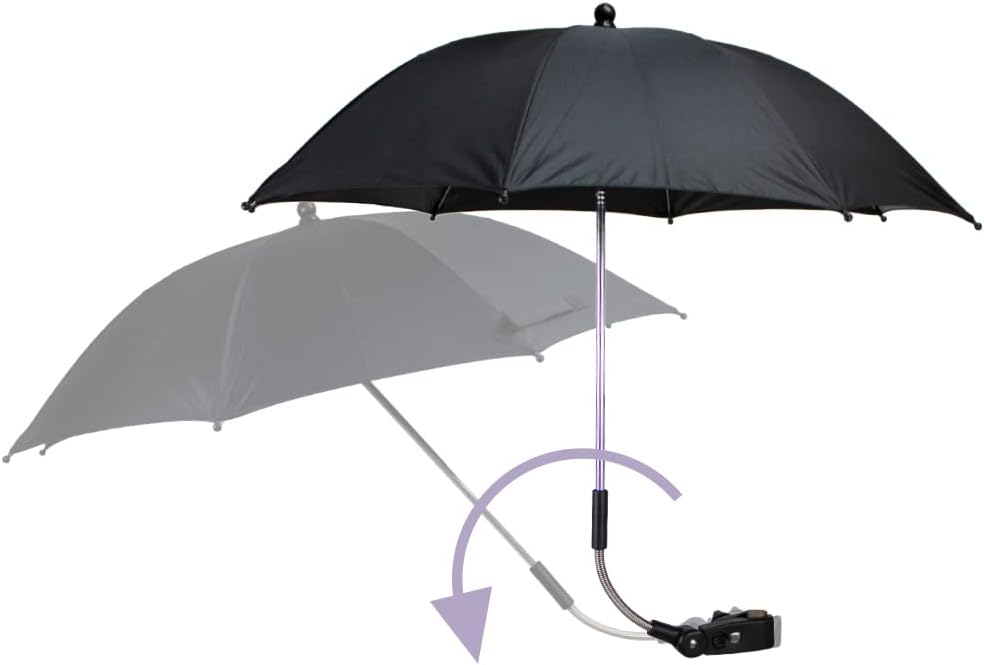 Dooky Stroller Parasol in Romantic Leaves Black
