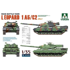 TAKOM  2004 German Army Leopard 1 A5/C2 Main Battle Tank 2 in 1  1/35 SCALE