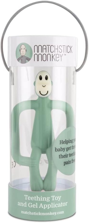 MATCHSTICK MONKEY MINT GREEN MONKEY TEETHER