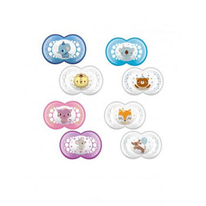 MAM Clear Soother 2 pack 6m+ Design May vary