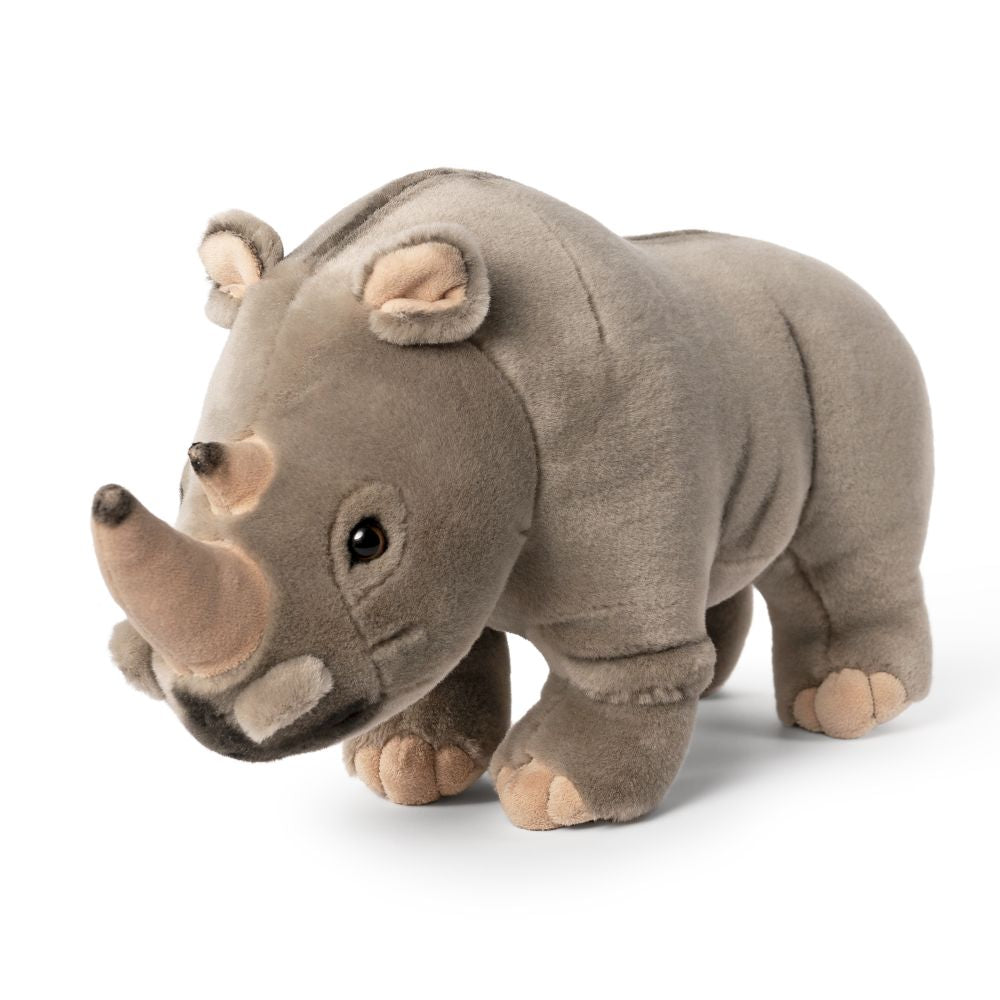 LIVING NATURE WHITE RHINO PLUSH SOFT TOY