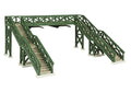 SCENECRAFT 44-0196B  Narrow Gauge (OO9) Wooden Footbridge - Green  OO-9