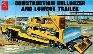 AMT 11218/06  Construction Bulldozer & Lowboy Trailer  Model Kit 1/25 SCALE