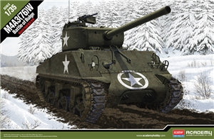 ACADEMY 13500  US Army M4A3 76mm Battle of the Bulge Medium Tank  1/35 SCALE