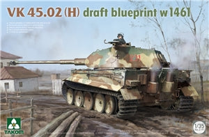 TAKOM 2191 German Army WWII VK 45.02(H) "Draft Blueprint w1461" 3-in-1 Heavy Tank  1/35 SCALE
