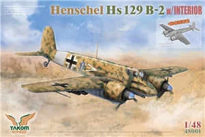TAKOM 48001 German Air Force Henschel Hs 129 B-2 Ground Attack Aircraft 1/48 SCALE
