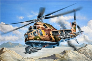 TRUMPETER 05828 Soviet Air Force Mi-24A Hind-B Helicopter Gunship  1/48 SCALE