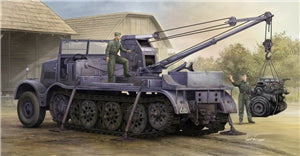 TRUMPETER 09576 German Army Schwerer Zugkraftwagen 18t SdKfz 9/1 w/ 6t Bilstein Crane 1/35 SCALE